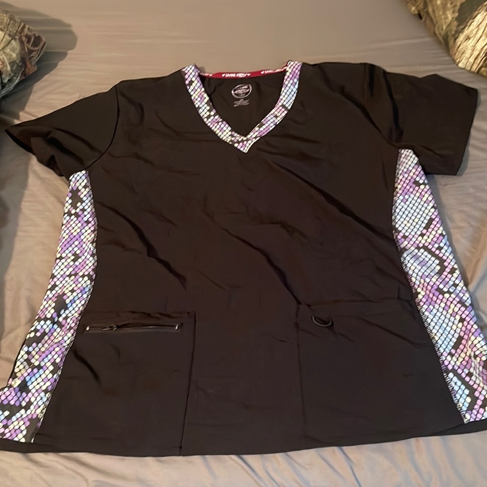 Black scrub top